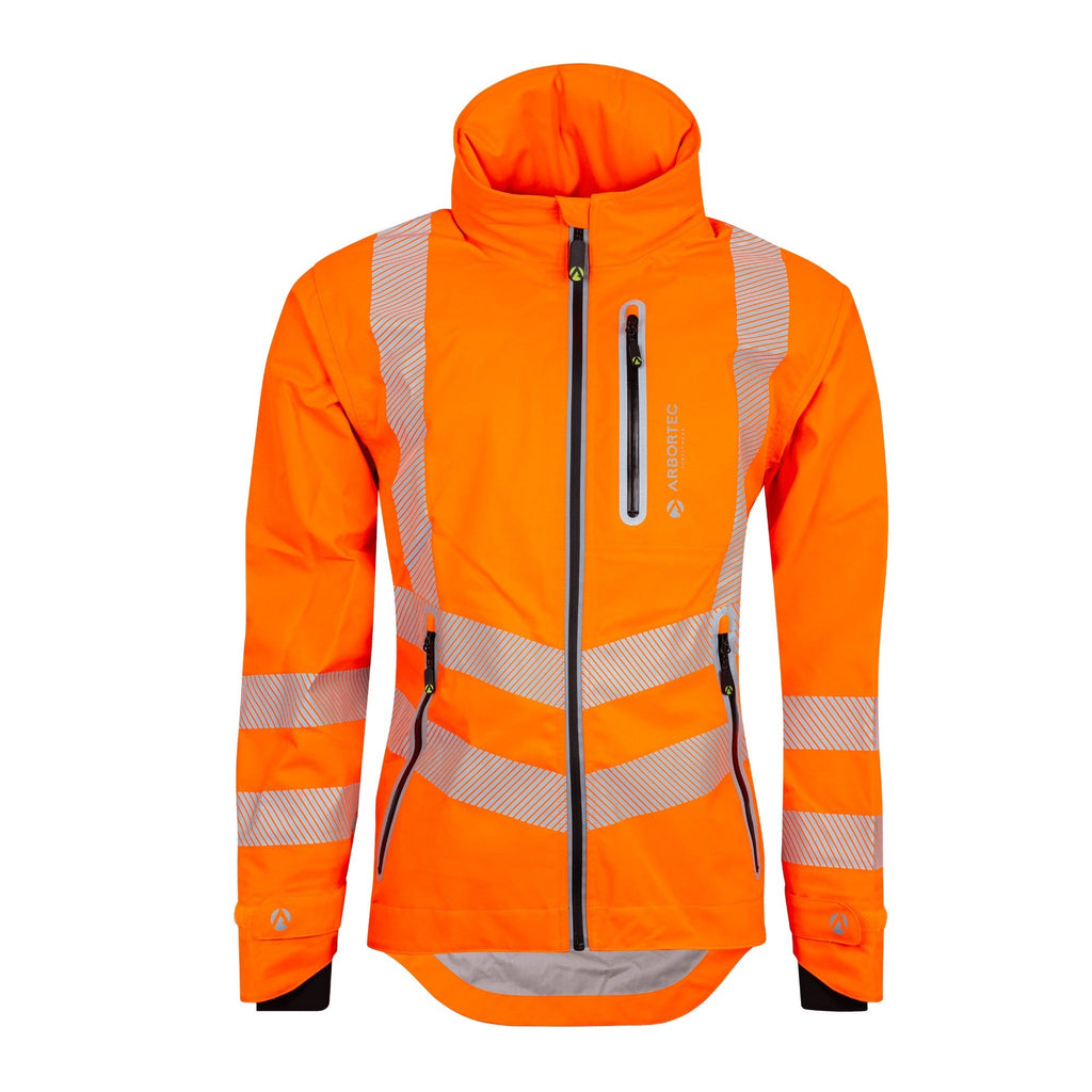 ATHV4420(F) Vollreißverschluss Wasserdichte Damen Arbeitsjacke – Hi-Vis Orange