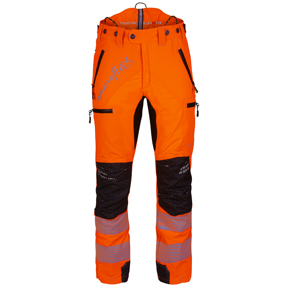 ATHV4060 Breatheflex Pro Schnittschutzhose Design A Klasse 1 - Hi-Vis Orange