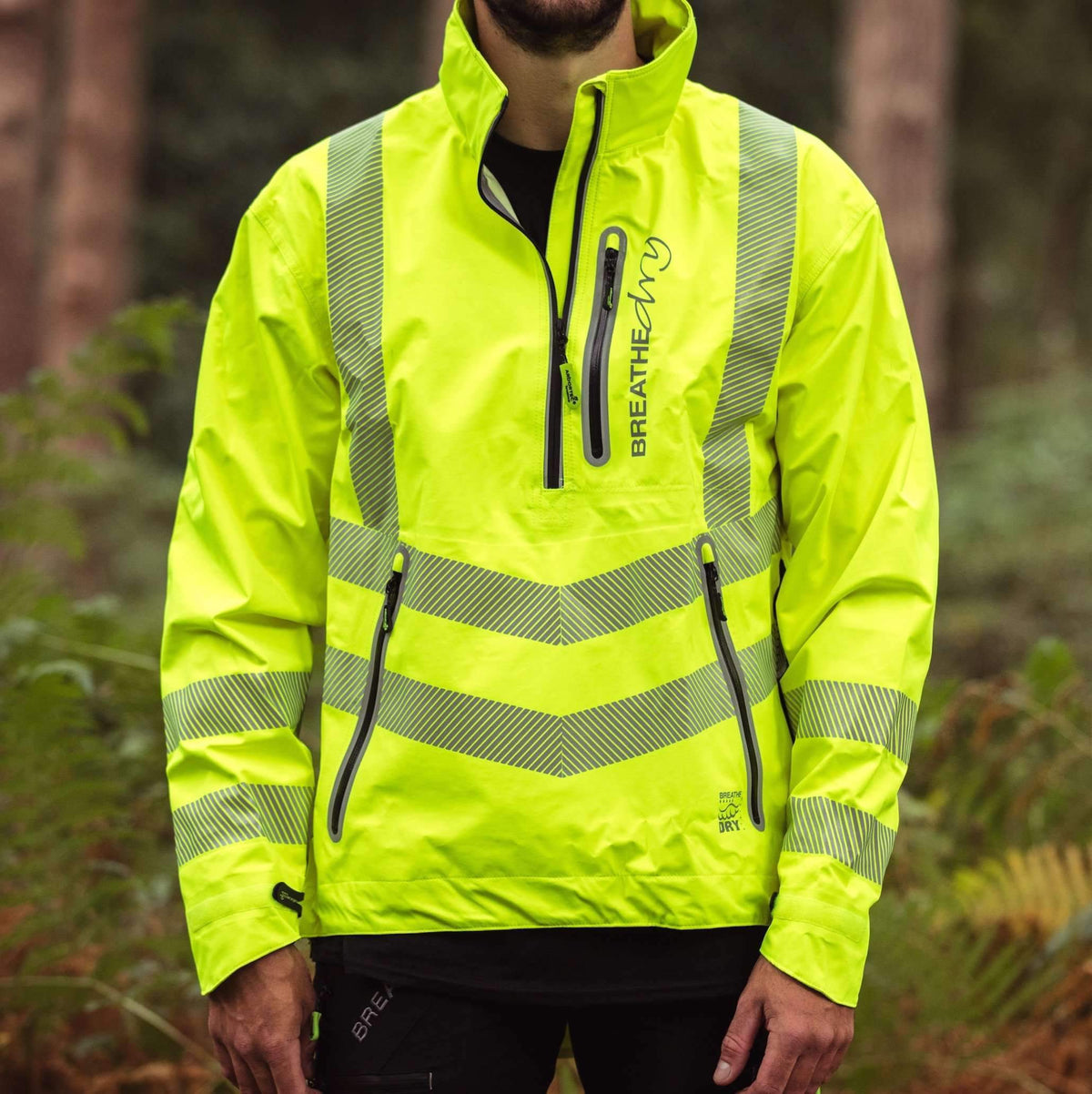 ATHV4400 Halb-Reißverschluss Wasserdichte Jacke - Hi-Vis Gelb
