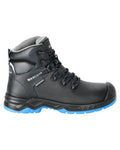 Sicherheitsstiefel S3 mit Schnürsenkel – schwarz/kornblau