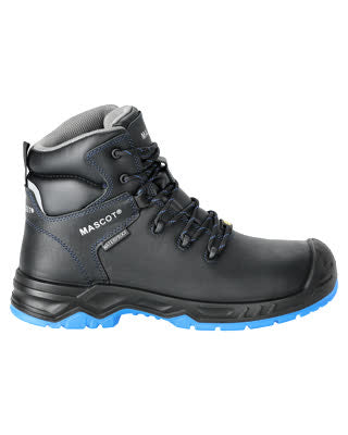 Sicherheitsstiefel S3 mit Schnürsenkel – schwarz/kornblau