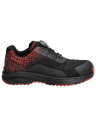 Sicherheitsschuhe S3S,BOA® Fit System – schwarz/verkehrsrot