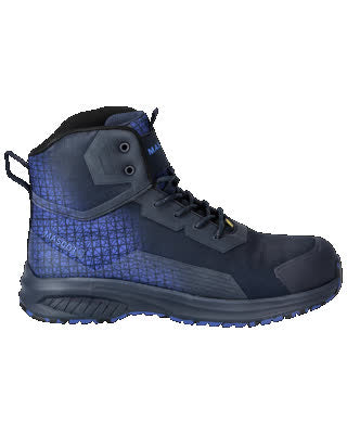 Sicherheitsstiefel S3S, Schnürsenkel – schwarzblau/azurblau