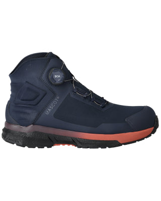 Sicherheitsstiefel S3S, BOA® Fit System – Schwarzblau/bordeaux