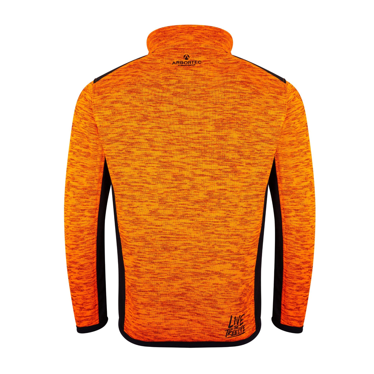 Kudu Plus Melange Reißverschluss-Pullover Orange
