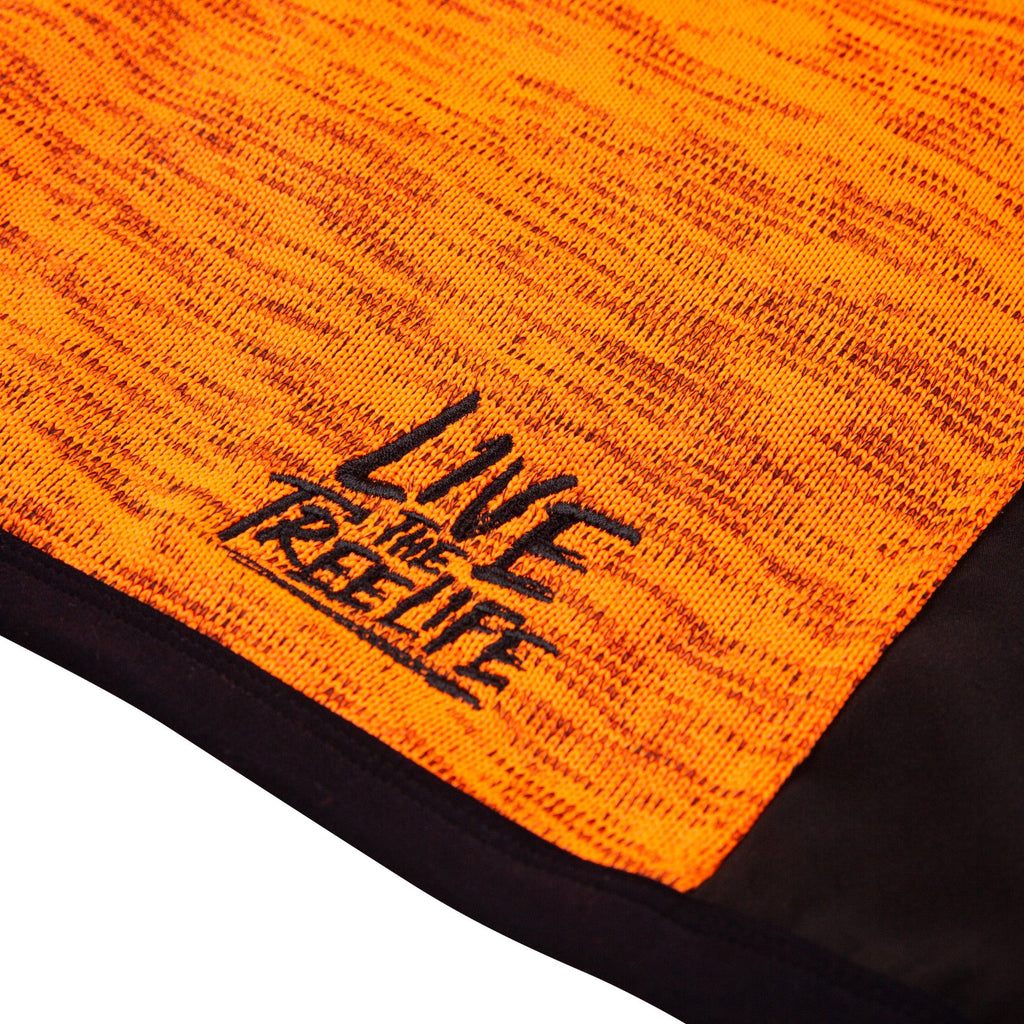 Kudu Plus Melange Reißverschluss-Pullover Orange