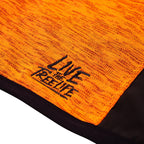 Kudu Plus Melange Reißverschluss-Pullover Orange