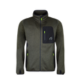 Kudu Plus Melange Reißverschluss Pullover Olive