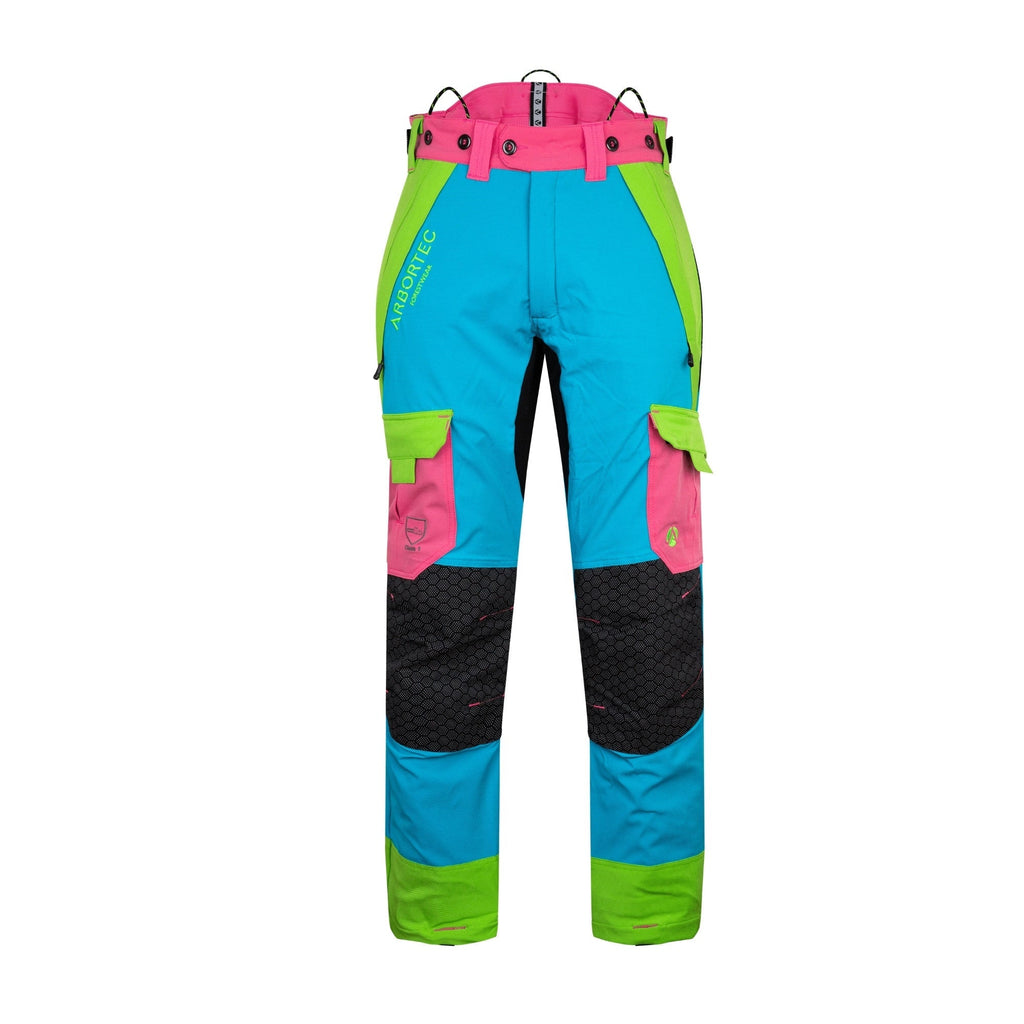 AT4062(EU) Arbortec Vented Schnittschutzhose Design A Klasse 1 - Aqua Multi