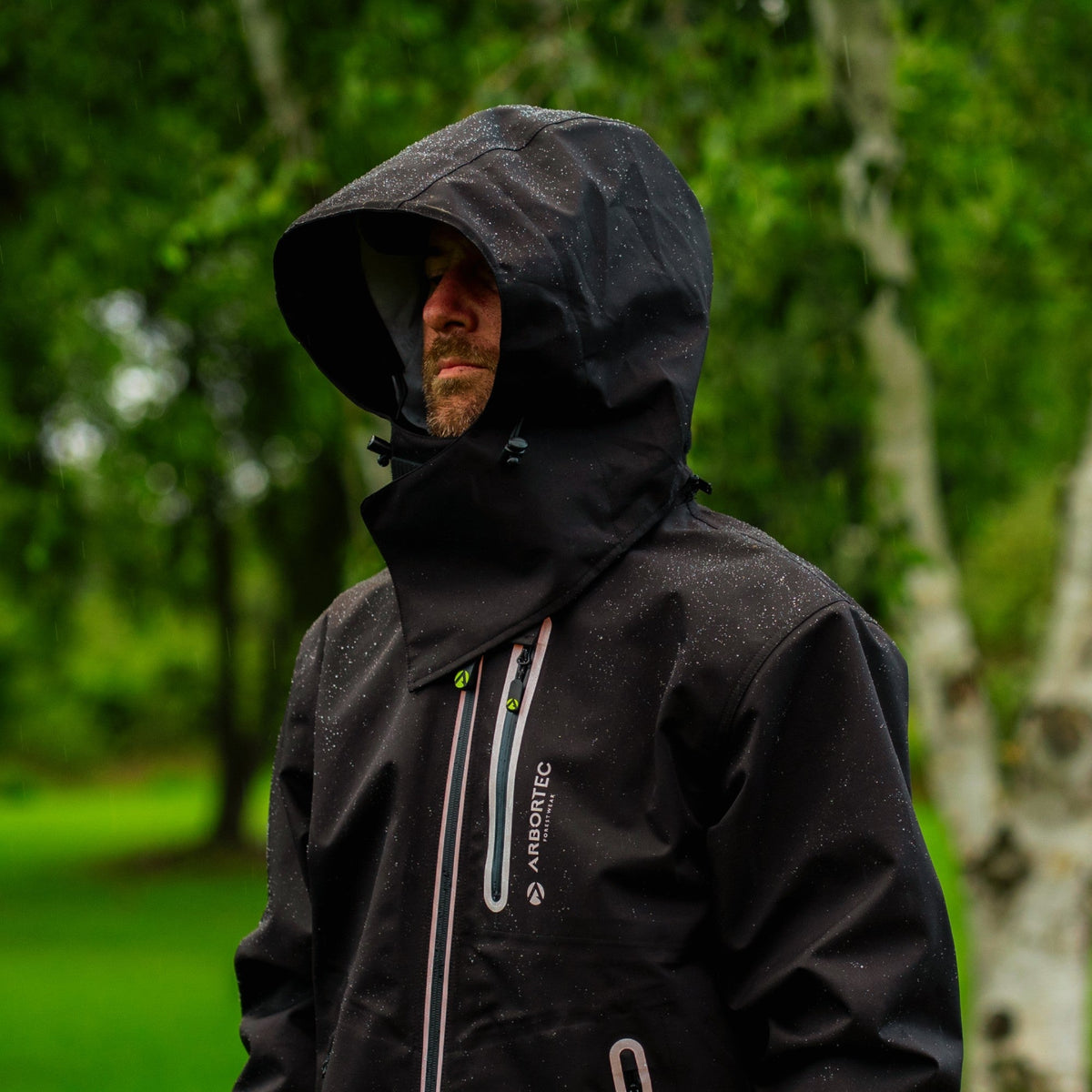 AT4420 Vollreißverschluss Wasserdichte Arbeitsjacke – Schwarz