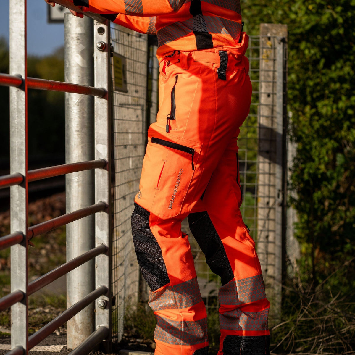 ATHV4065 Breatheflex Pro Schienenspezifische Arbeitshose Design A Klasse 2 - Warnschutz Orange