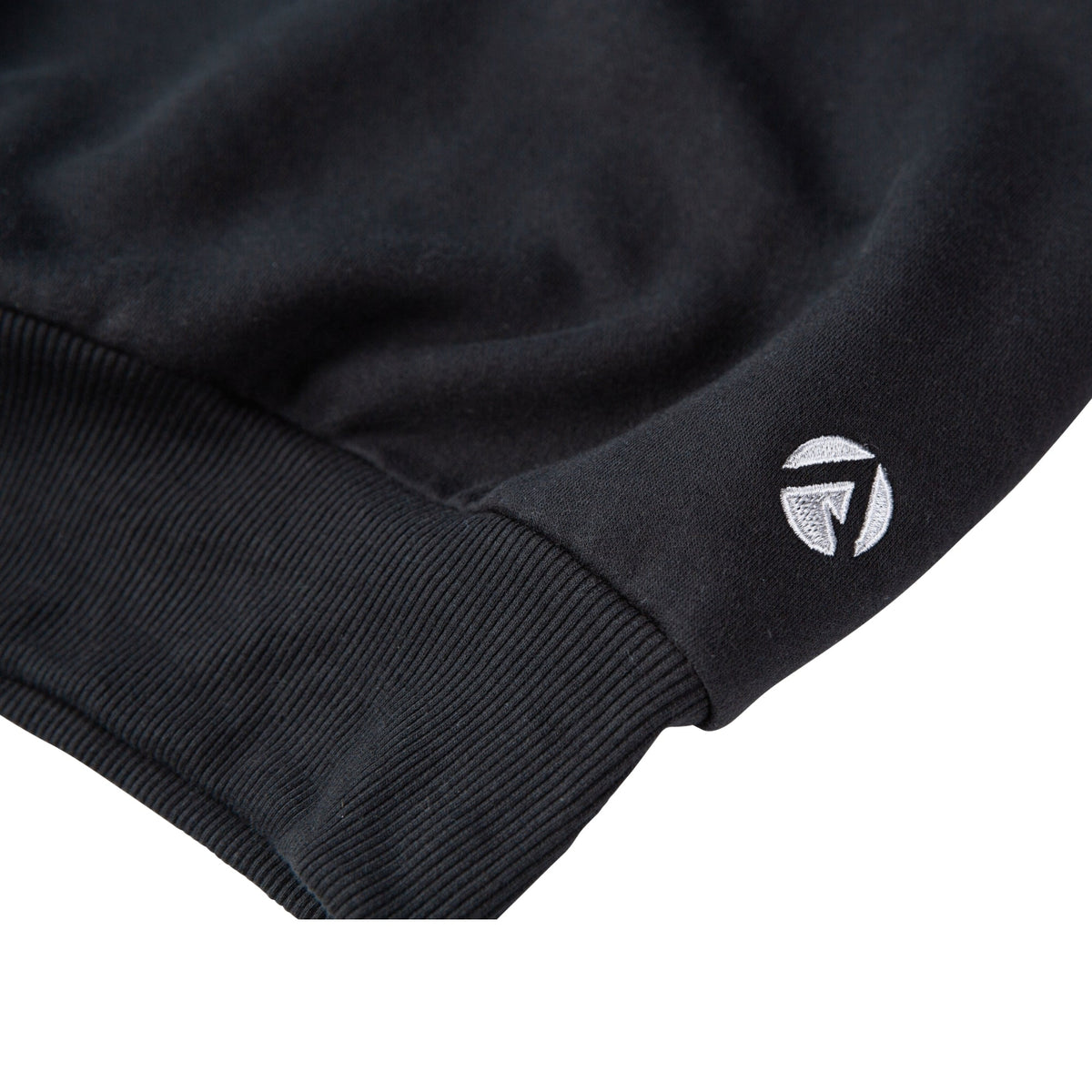 Schwarzer Kapuzenpullover zum Überziehen