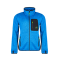 Kudu Plus Melange Reißverschluss Pullover Blau