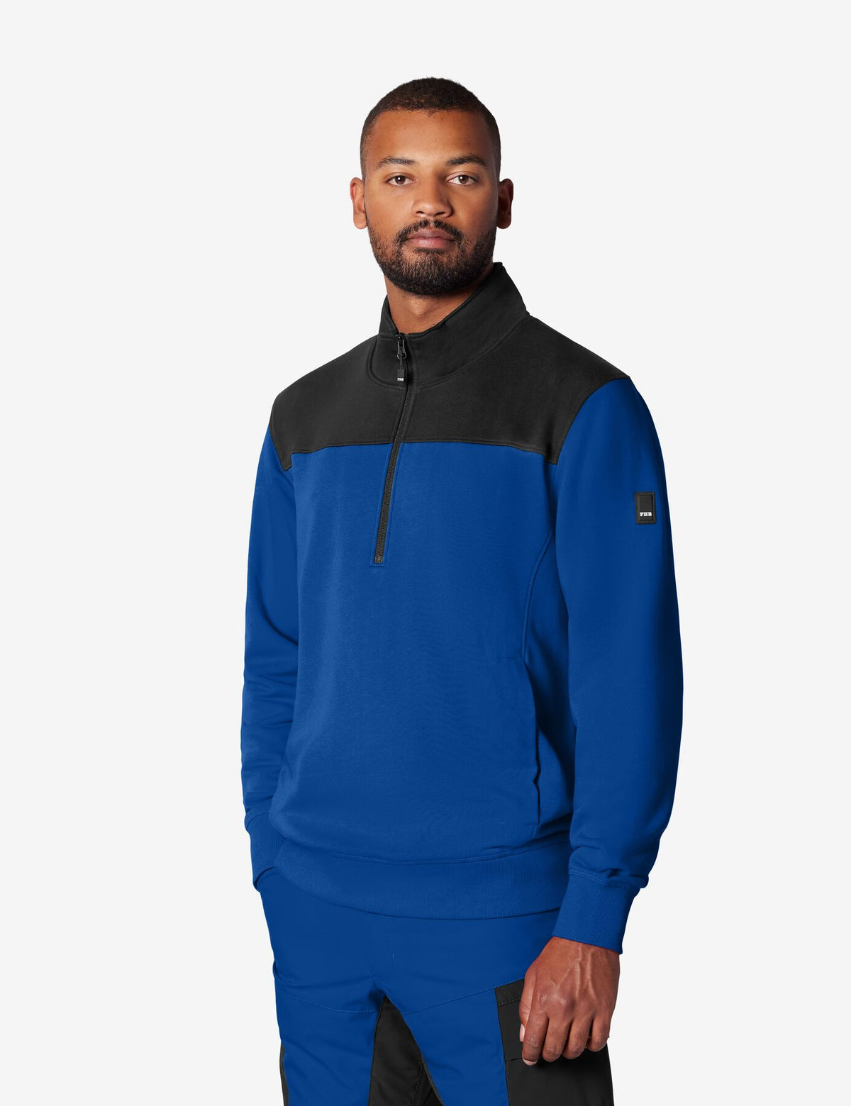 Rob Zip-Sweatshirt 821120 – Royalblau-schwarz