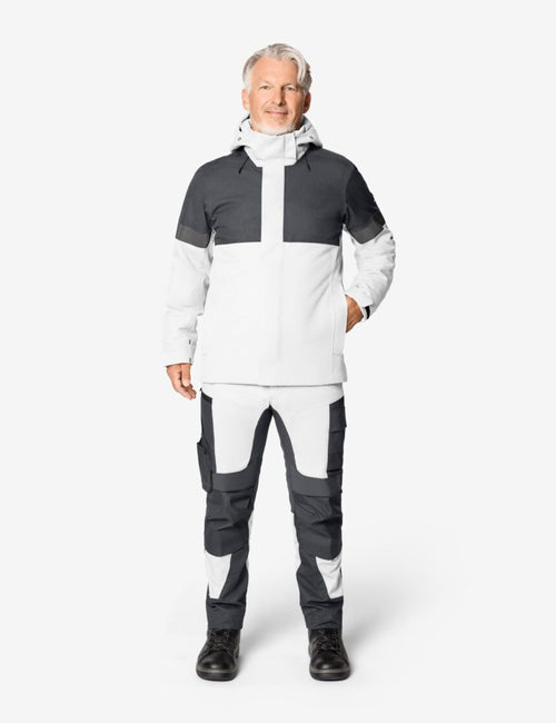 Adrian Winterjacke 80236 – Weiß-anthrazit