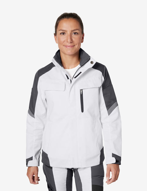 Andrea Arbeitsjacke 125950 – Weiß-anthrazit